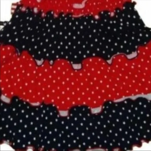 Girls Summer Dress Patriotic Outfit Red White Blue Holiday July 4th Fourth - Picture 5 of 6
